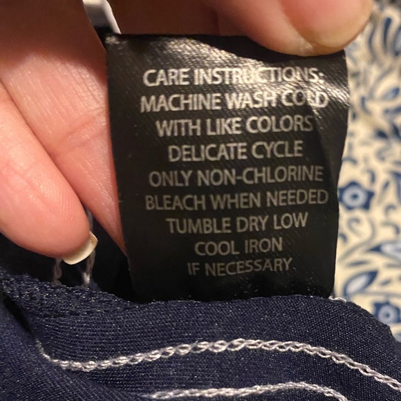 NWOT Spark, Blue and Cream floral print and plain Blue romper Set in a womens S - Picture 10 of 10